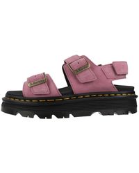 Dr. Martens - Schoenen ,Roze ,Suède Zebzag Sandal - Lyst
