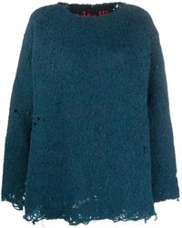 VITELLI - Truien & Vesten ,Blauw ,Round-Neck Truien - Lyst