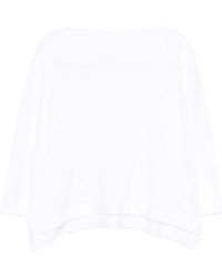Daniela Gregis - Pullover Aus Baumwolle Mit U-Boot-Ausschnitt - Lyst