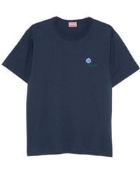 KENZO - Tops ,Blauw ,Katoen Tulip T-Shirt - Lyst