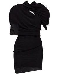 Jacquemus - Schwarzes asymmetrisches design kurzarm-top - Lyst