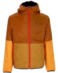 COTOPAXI - Jassen ,Bruin ,Polyester Omkeerbare Waterafstotende Hoodie Jas - Lyst