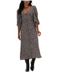 Catwalk Junkie - Kleedjes ,Zwart ,Bloemen Maxi Jurk Dr Dawn - Lyst