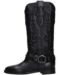 GISÉL MOIRÉ - Stiefel Schwarz - Lyst