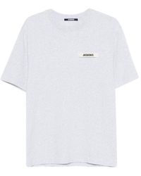 Jacquemus - Tops ,Grijs ,Katoen The Gros Grain T-Shirt - Lyst