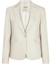 Mos Mosh - Jassen ,Katoen Klassieke Night Blazer Ecru - Lyst