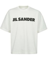 Jil Sander - Logo Katoenen T-Shirt - Lyst