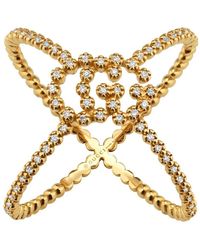 Gucci - Diamond Pavé Ring - Lyst