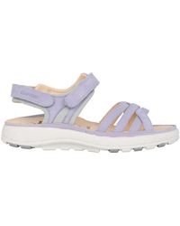 Ganter - Schoenen ,Paars ,Leer Paarse Platte Sandalen Met Uitneembare Zooltjes - Lyst