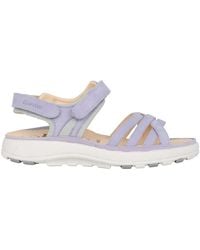 Ganter - Schoenen ,Paars ,Leer Paarse Platte Sandalen Met Uitneembare Zooltjes - Lyst