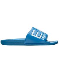 EA7 - Schoenen ,Blauw ,Blauwe Flip Flops & Slippers - Lyst