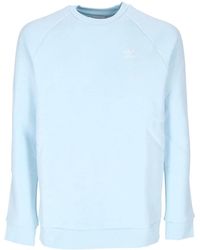 adidas - Fitness ,Blauw ,Katoen Essential Crewneck Sweatshirt - Lyst