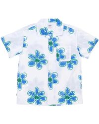 Obey - Gewebtes Kurzarmhemd Weiß Multi - Lyst