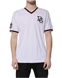 Dolce & Gabbana - King Crown V-Neck T-Shirt - Lyst