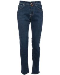 Jacob Cohen - Slim Fit Bard Jeans Mit Gesticktem Logo - Lyst