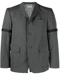 Thom Browne - Jassen ,Grijs ,Straight Fit Sb S/C Met Gg Armband - Lyst