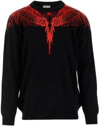 Marcelo Burlon - Truien & Vesten ,Zwart ,Truien Met Ronde Hals - Lyst