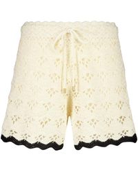 Zimmermann - Korte Broeken ,Katoen Rhiannon Crochet Shorts - Lyst
