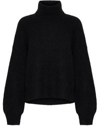 Gestuz - Truien & Vesten ,Zwart ,Wol Zwarte Rollneck Trui Alphagz Stijl - Lyst