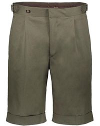 Moorer - Baumwoll-Bermuda-Shorts Mit Umgeschlagenem Saum - Lyst