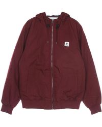 Element - Hoodies & Sweatvesten ,Rood ,Katoen Vintage Rode Waterafstotende Jas - Lyst