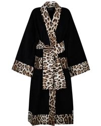 Dolce & Gabbana - Badjas Met Luipaardprint Afwerking - Lyst
