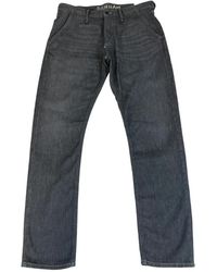 Denham - Graue carrot fit jeans mit knopfleiste - Lyst