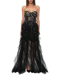 Just Cavalli - Lange Jurk Met Mix Van Pailletten - Lyst