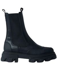 Ganni - Cleated Mid Chelsea Boot - Lyst