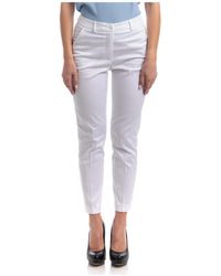 Seventy - Pantalones slim fit de algodón elástico a la tobillera - Lyst