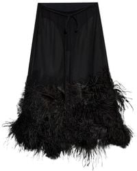 The Attico - Skirt With Ostrich Feathers - Lyst