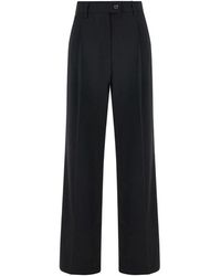 Plain Units - Schwarze hose mit hoher taille - Lyst