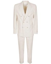 Eleventy - Double-Breasted Baby Alpaca Wool Suit - Lyst