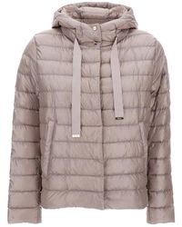 Herno - Hooded Gewatteerde Jas - Lyst