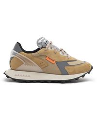 RUN OF - Camel wildleder sneaker mit memory gel - Lyst