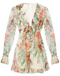 Zimmermann Floral-printed Dress - Wit