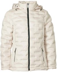Danwear - Stilvolle Fake Fur Jacke Sand - Lyst