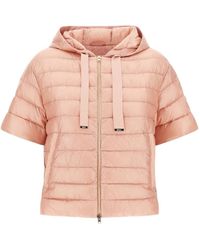 Herno - Korte Roze Gewatteerde Jas Vrouwen - Lyst