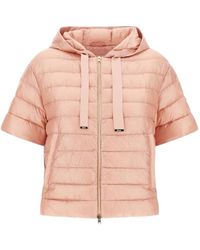 Herno - Korte Roze Gewatteerde Jas Vrouwen - Lyst