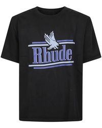Rhude - Tops ,Zwart ,Katoen Rossa T-Shirt - Lyst