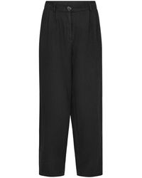 Mos Mosh - Pantalones de lino relajados negros - Lyst