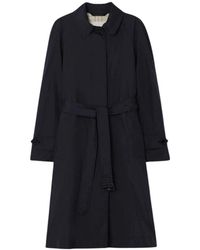 Burberry - Jassen ,Blauw ,Leer Coat H26 - Lyst