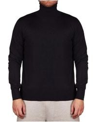 Alpha Studio - Truien & Vesten ,Blauw ,Wol Ciclista M/Coltrui - Lyst