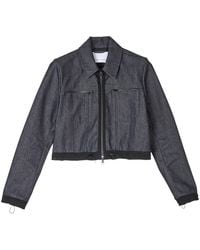 cecilie bahnsen denim jacket デニムジャケット Cecilie Bahnsen Black Ulanda Denim Jacket Cecilie Bahnsen