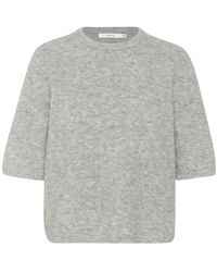 Gestuz - Truien & Vesten ,Grijs ,Wol Alpha Gz T-Shirt - Lyst