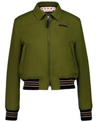 Marni - Tropical Wool Bomber Jacket - Lyst