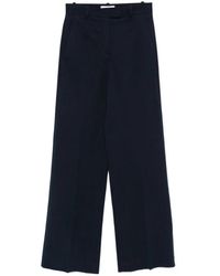 Circolo 1901 - Broeken ,Blauw ,Katoen Piqué Broek - Lyst