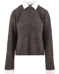 Aniye By - Truien & Vesten ,Grijs ,Katoen Maddy Sweater - Lyst