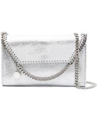 Stella McCartney - Falabella Wallet Metallic-Finish Crossbody Bag - Lyst