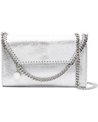 Stella McCartney - Falabella Wallet Metallic-Finish Crossbody Bag - Lyst